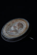 Victorian Grand Tour Marble Cameo Brooch