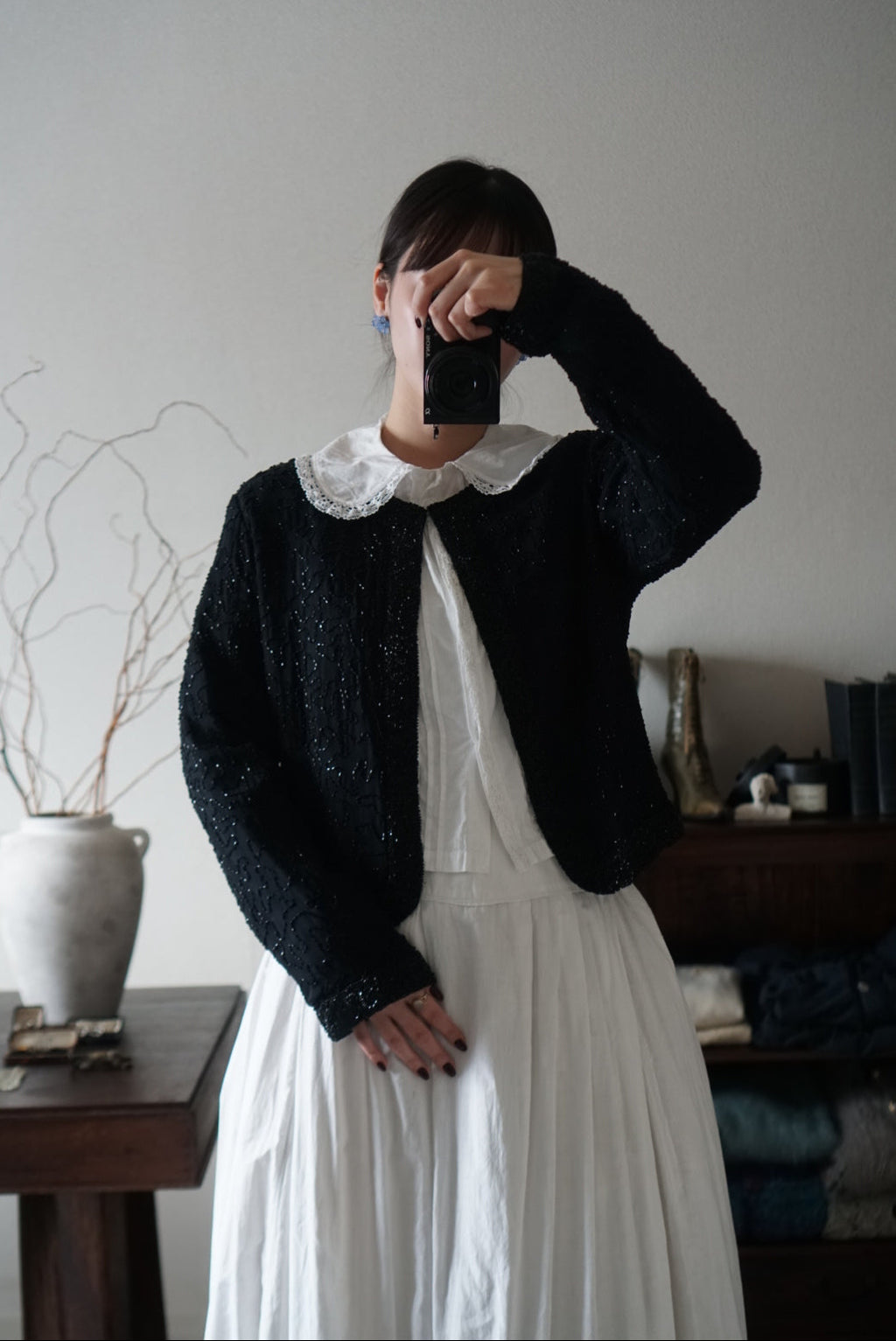 Antique French White Cotton Blouse