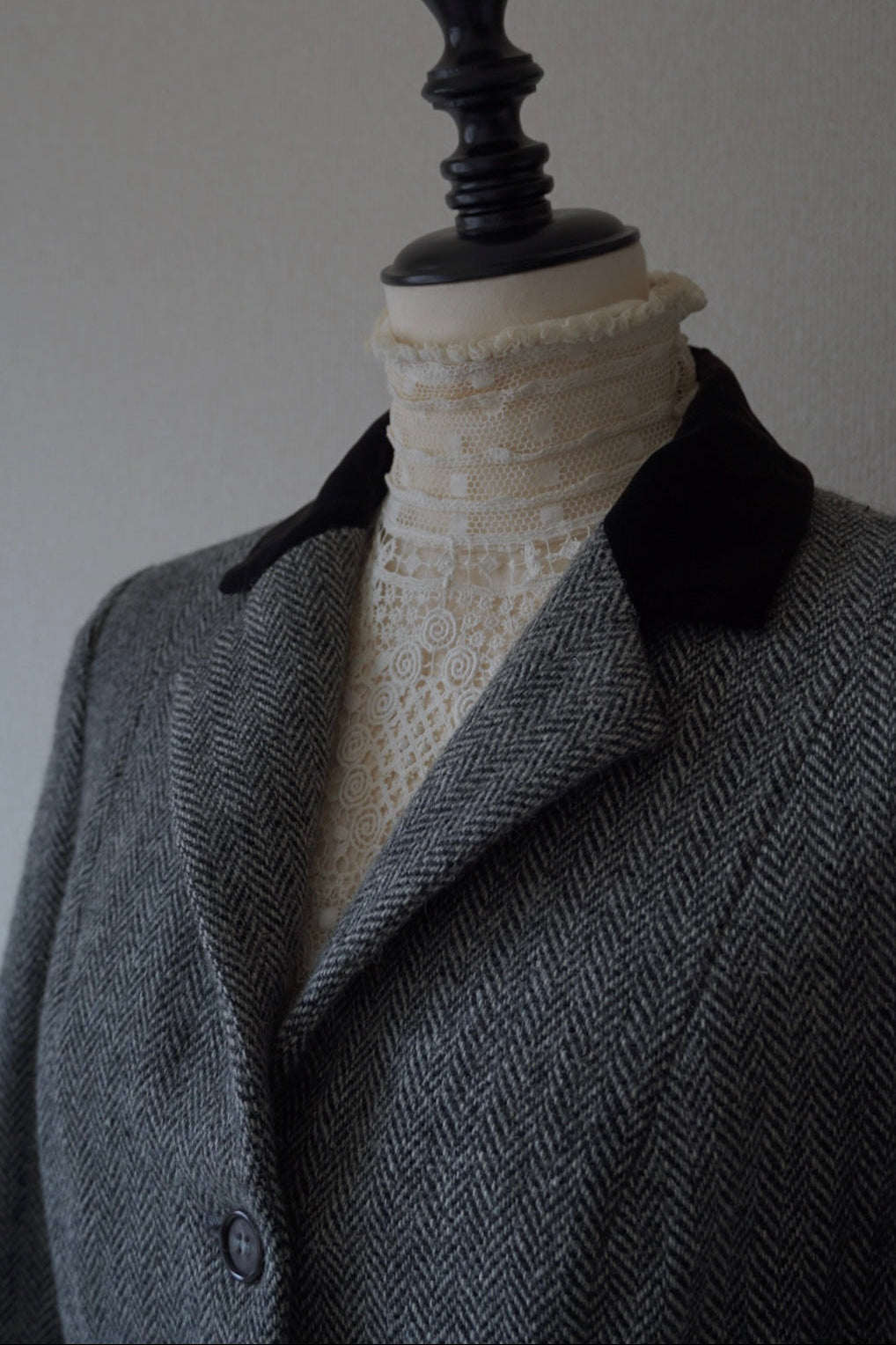 Vintage Grey Herringbone Jacket