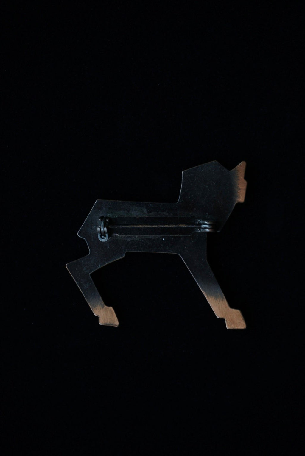 Vintage  Art deco Style Bronze Horse Brooch