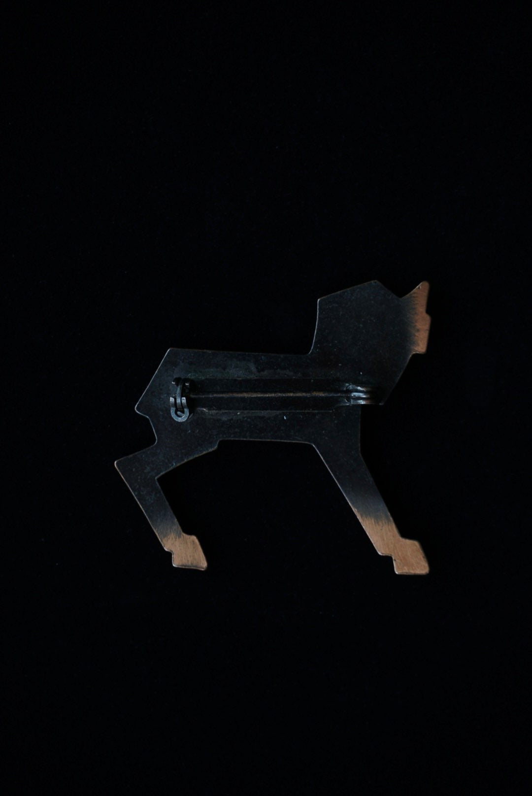 Vintage  Art deco Style Bronze Horse Brooch