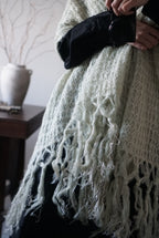 1960's Mint Green Mohair Big Scarf