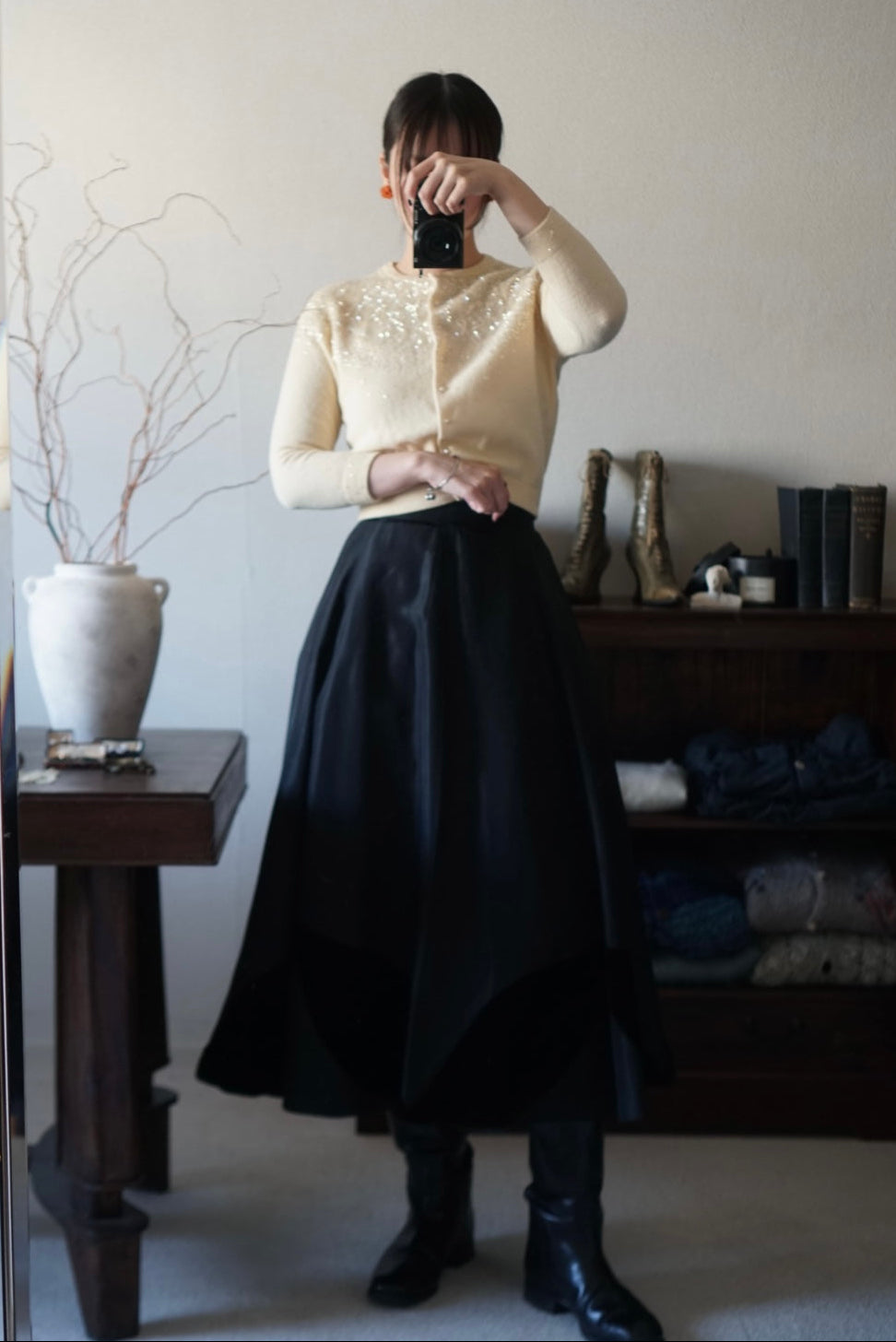 1950's Sequins Wool Cardigan