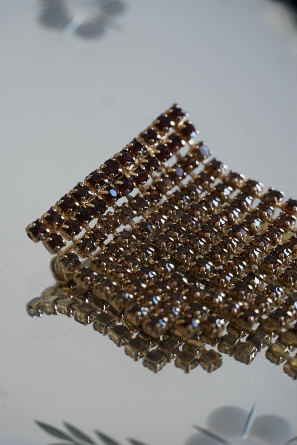 Vintage Amber Cascade Big Brooch