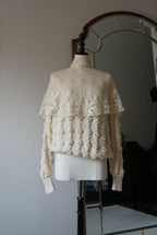 Vintage Crochet Knit with Cape