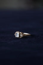 Edwardian 10K Pinky Ring with Glass Stone