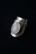 Vintage Silver×Moon Stone Indian Ring