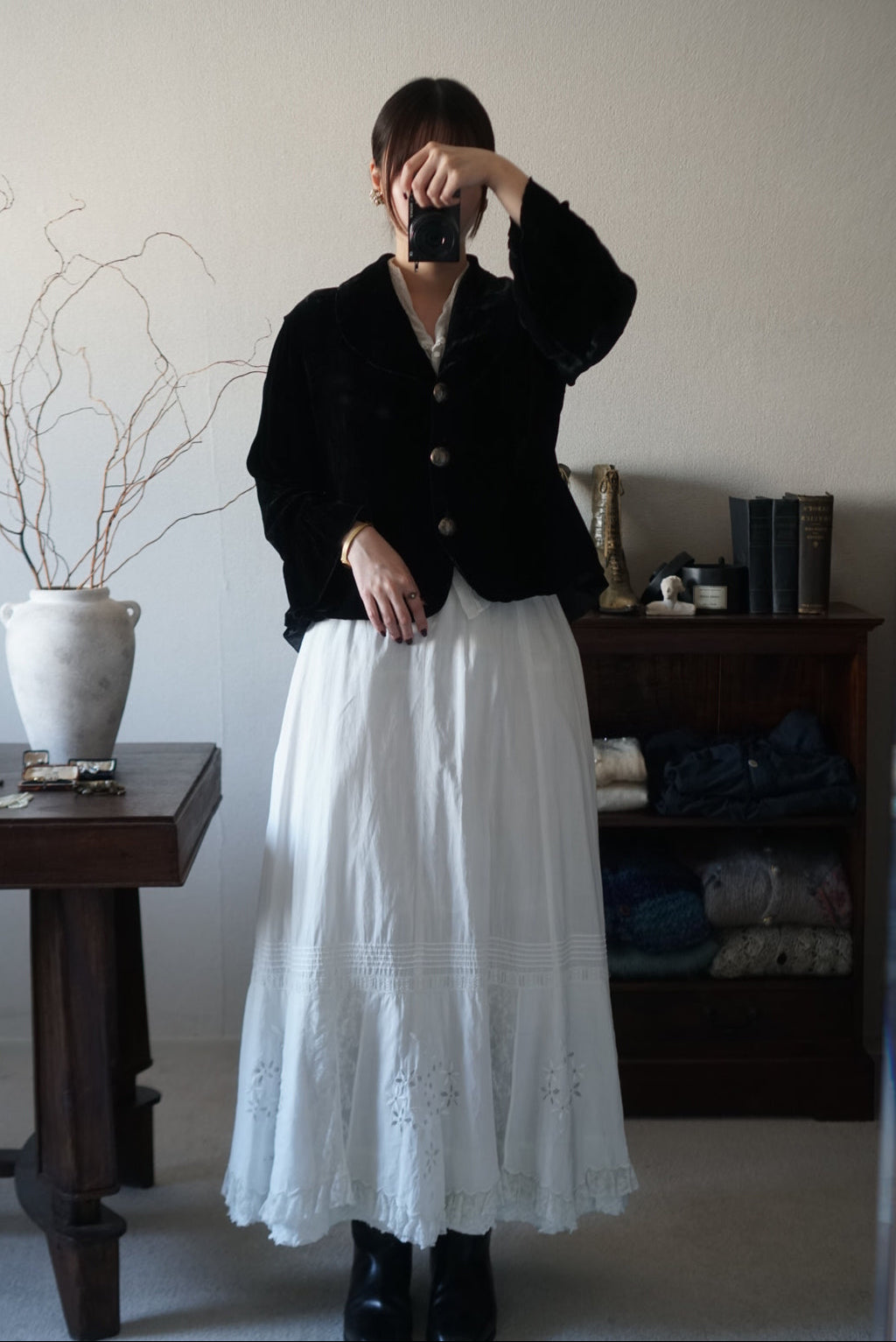 Vintage Black Silk Velvet Jacket