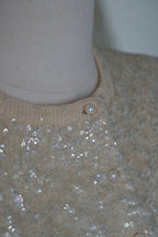 1950's Sequins Wool Cardigan