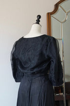 Vintage Black Sheer Blouse