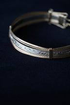 Antique Silver×Gold Wire Bangle