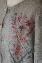 1960's Mohair Embroidery Cardigan