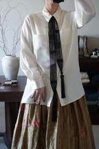 Victorian Jet Beaded Belt/Necklace with Tassels