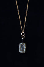 Georgian 10K Pearl Mourning Pendant Top