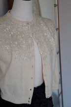 1950's Sequins Wool Cardigan