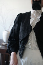 1880's Beaded Jacket with Puff Sleeves