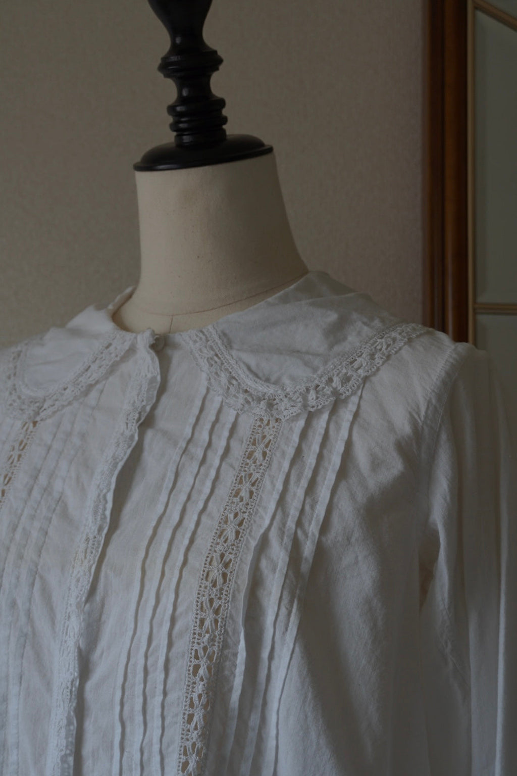 Antique French White Cotton Blouse