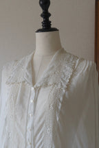 1910’s Cotton Voile Blouse with Irish Lace