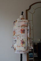 Vintage Printed Chiffon Shirt