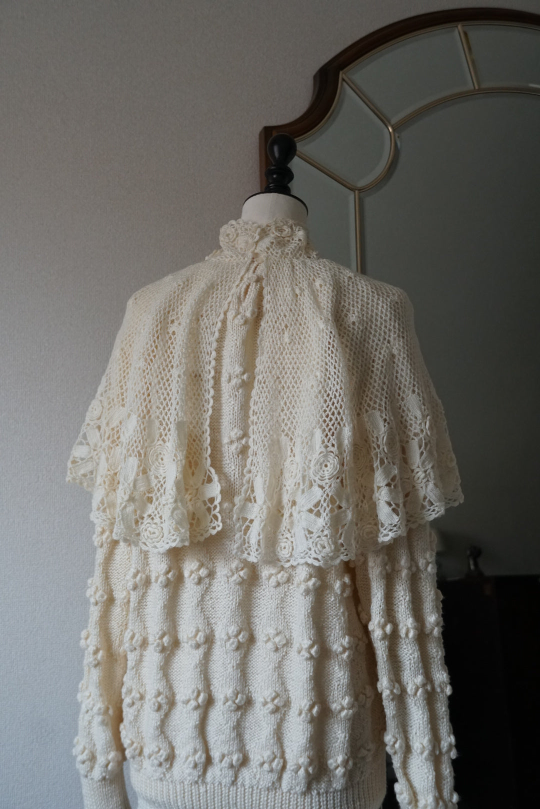 Vintage Crochet Knit with Cape