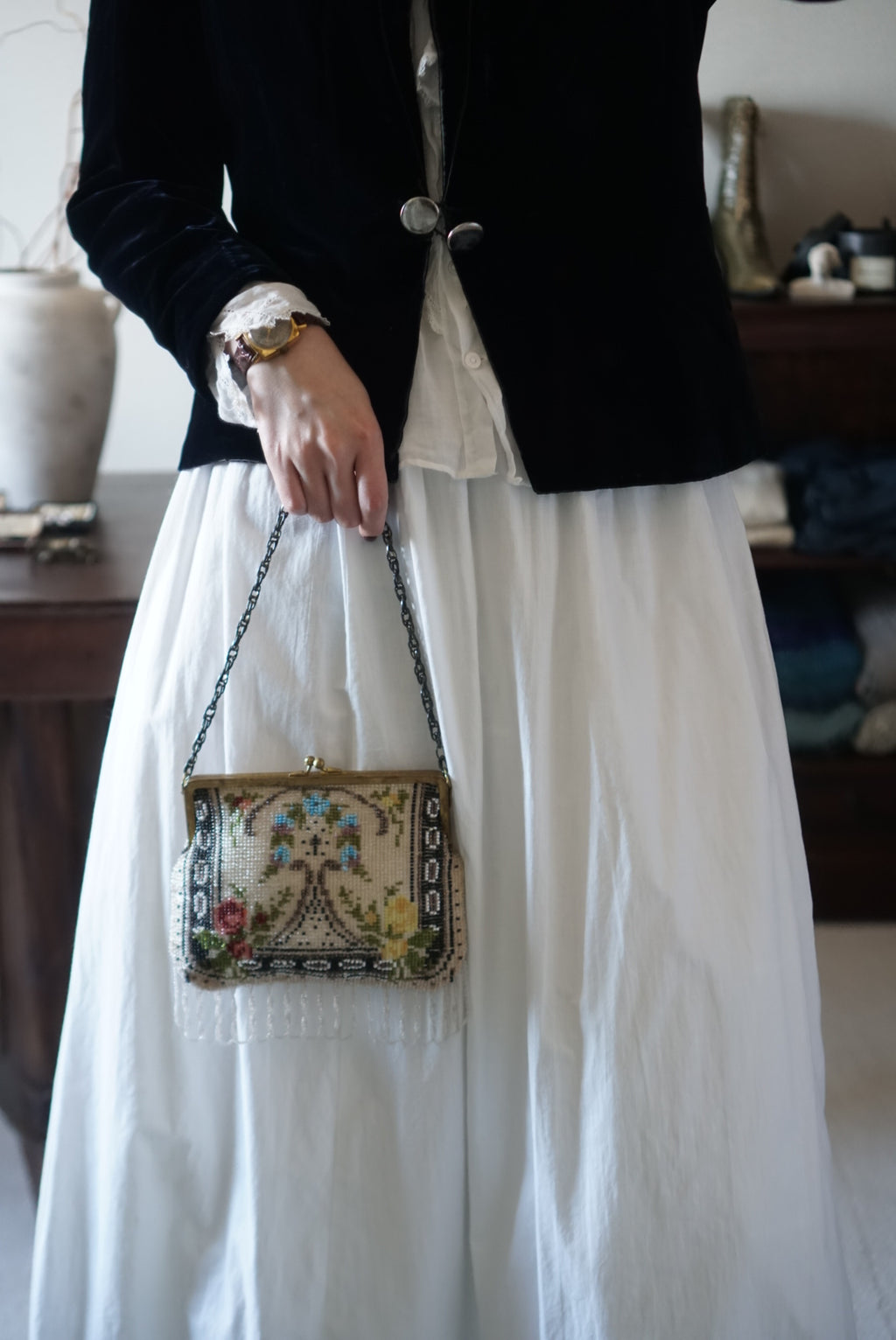 Victorian Garden Beads Bag
