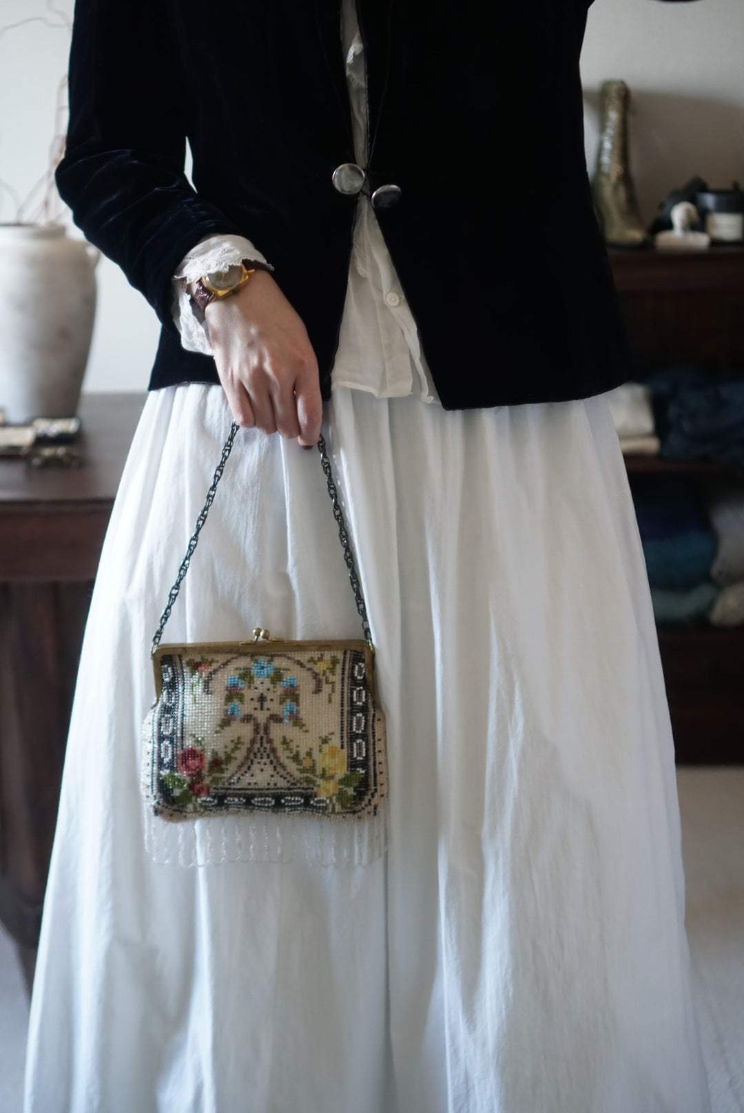 Victorian Garden Beads Bag