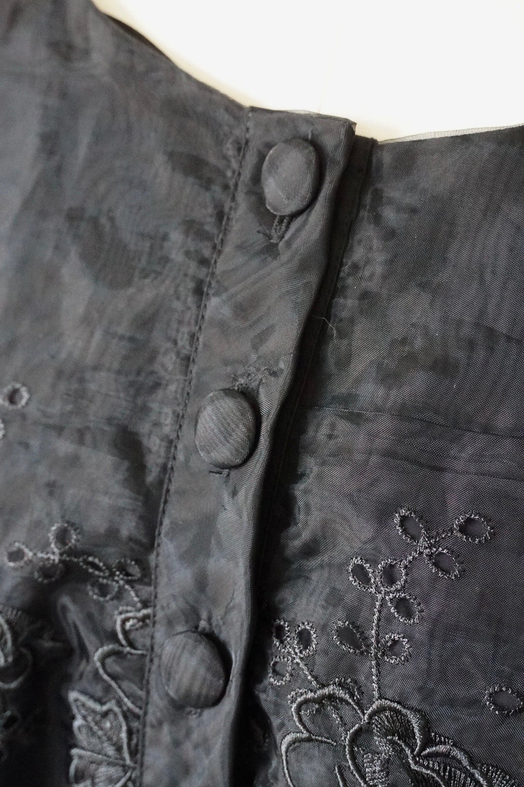 Vintage Black Sheer Blouse