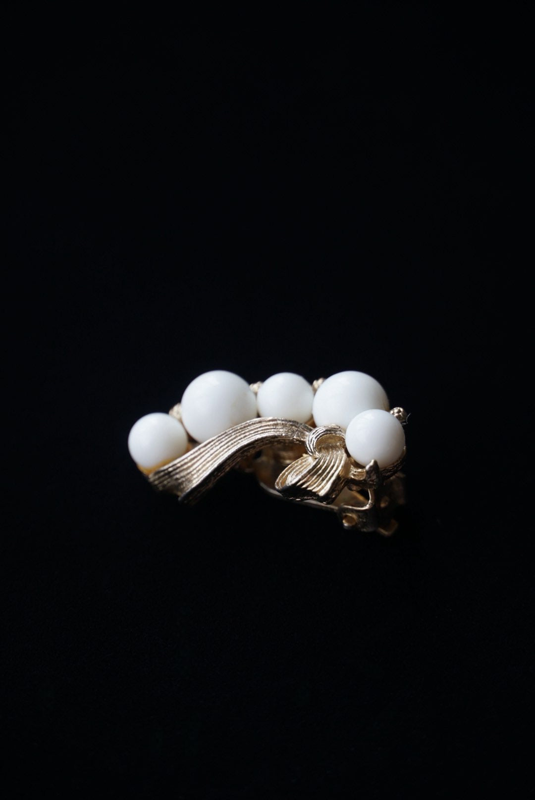 1960's Kramer White Earrings
