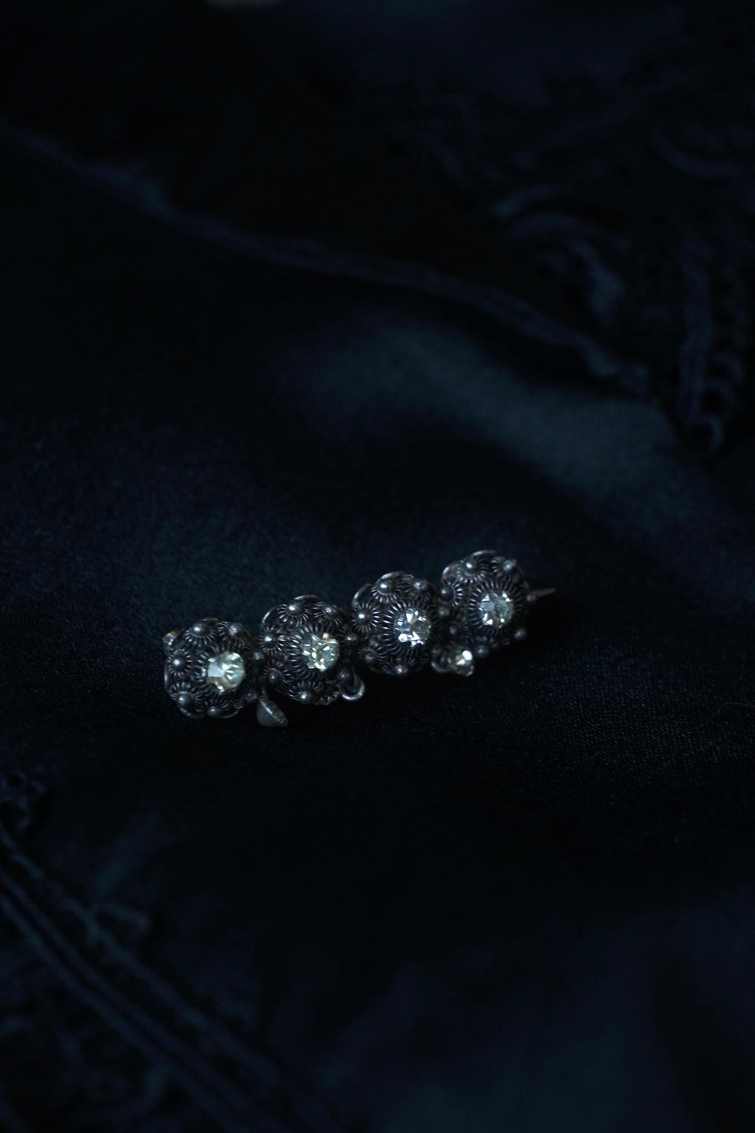 Last 19th Century Silver×Paste Glass Brooch
