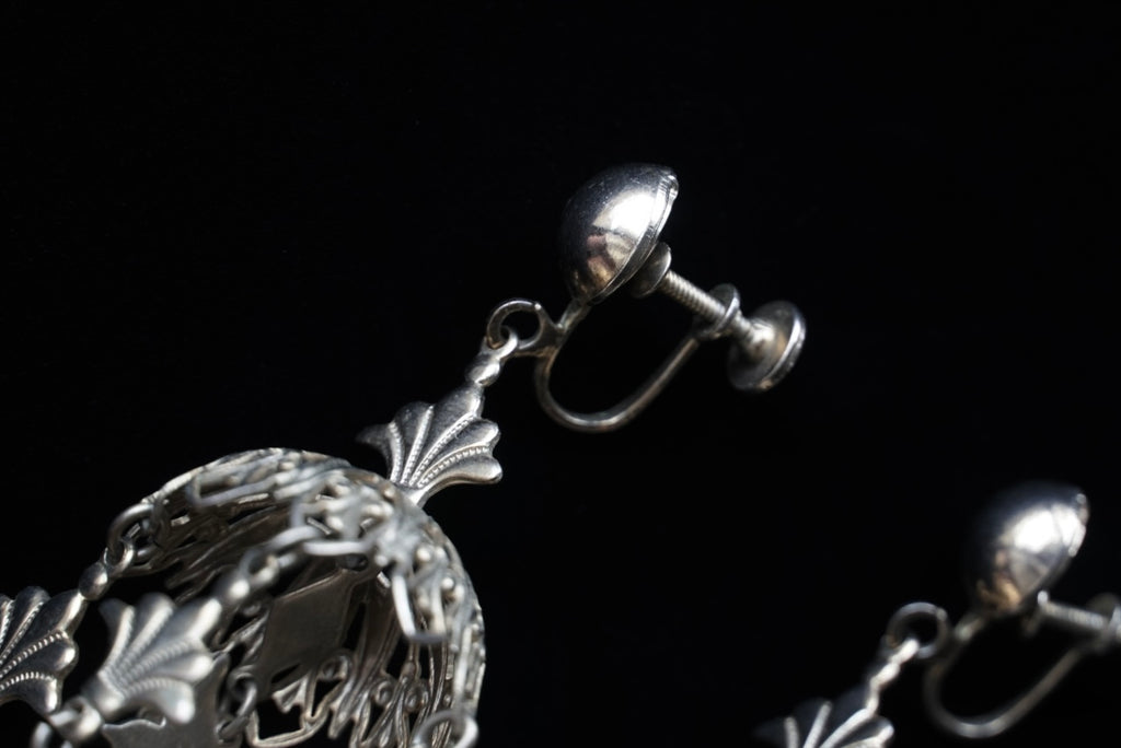 Vintage Filigree Bird Cage Earrings