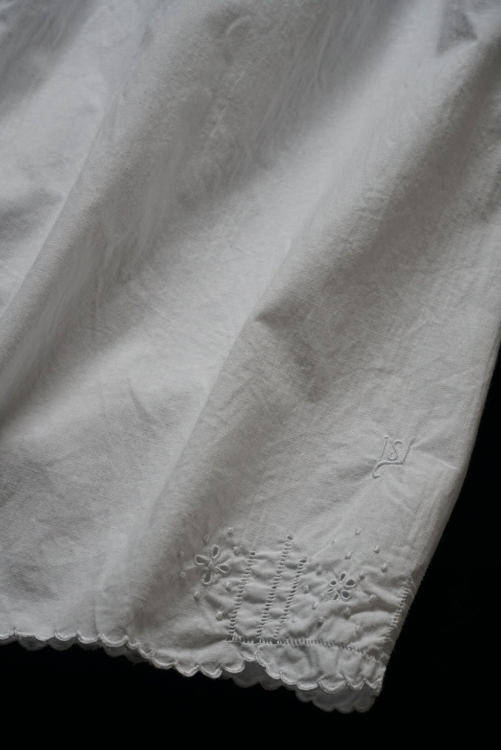 Antique French "small flower"  Lace Petticoat