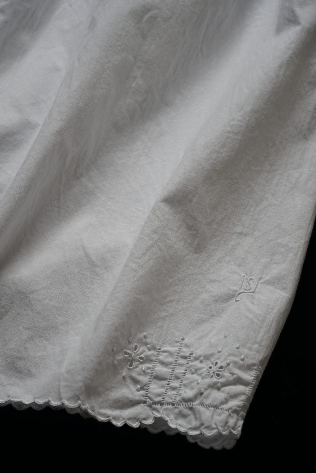 Antique French "small flower"  Lace Petticoat