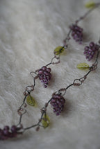 Vintage Grape Glass Necklace