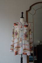 Vintage Printed Chiffon Shirt