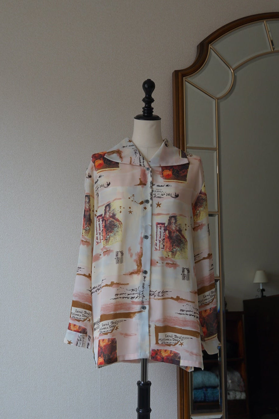 Vintage Printed Chiffon Shirt