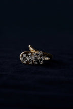 Vintage Twisted Cut Glass Bouquet Ring