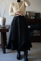1950's Silk Velvet Leaf Skirt