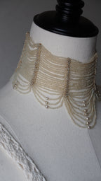 Victorian Glass Pearl Special Collar