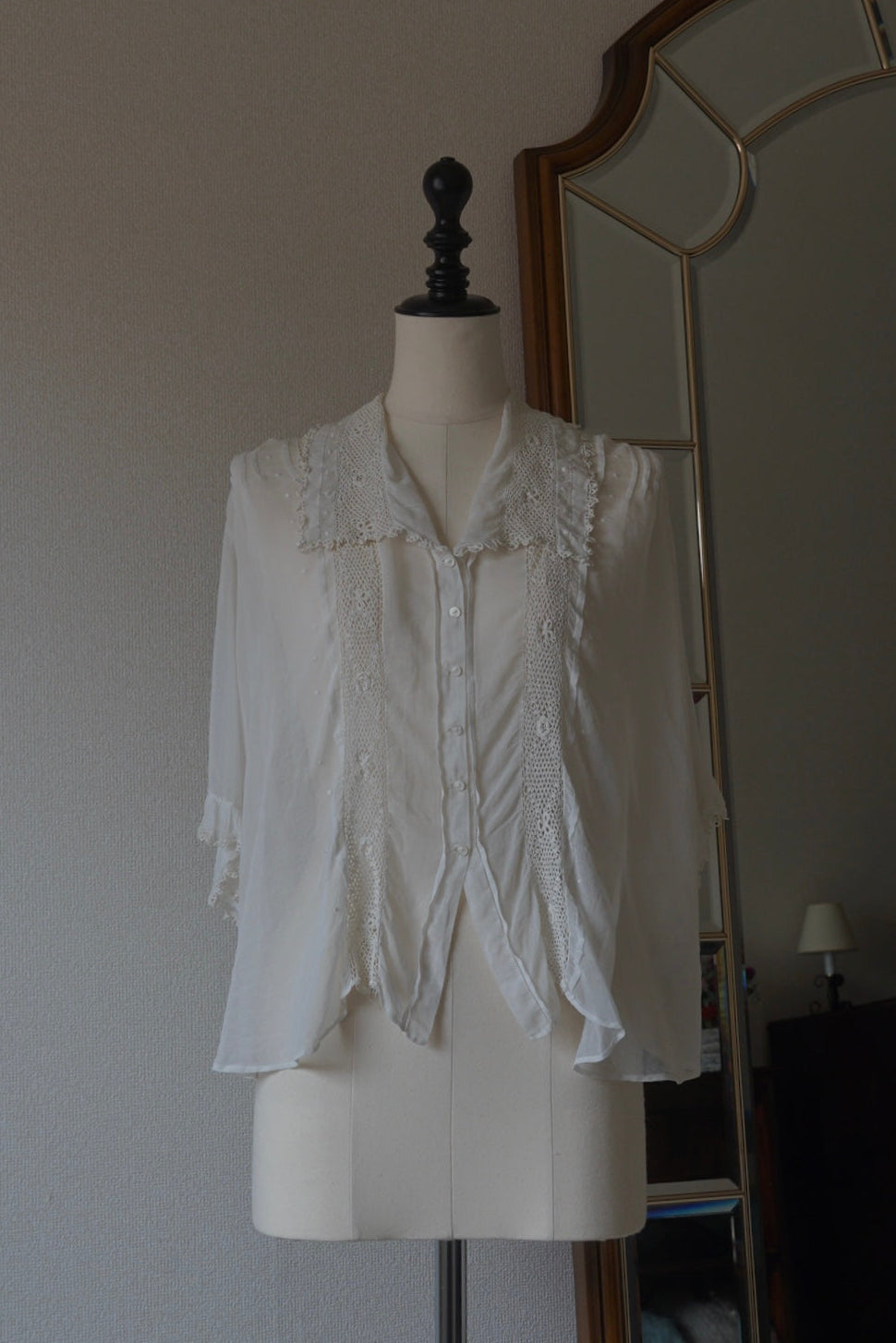 1910’s Cotton Voile Blouse with Irish Lace
