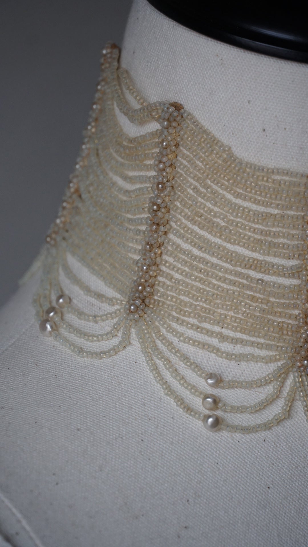 Victorian Glass Pearl Special Collar