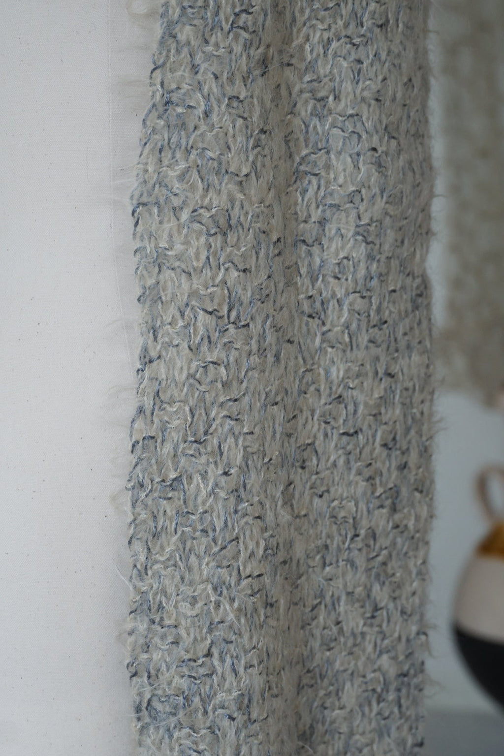 1960's Blue Mohair Tight Scarf