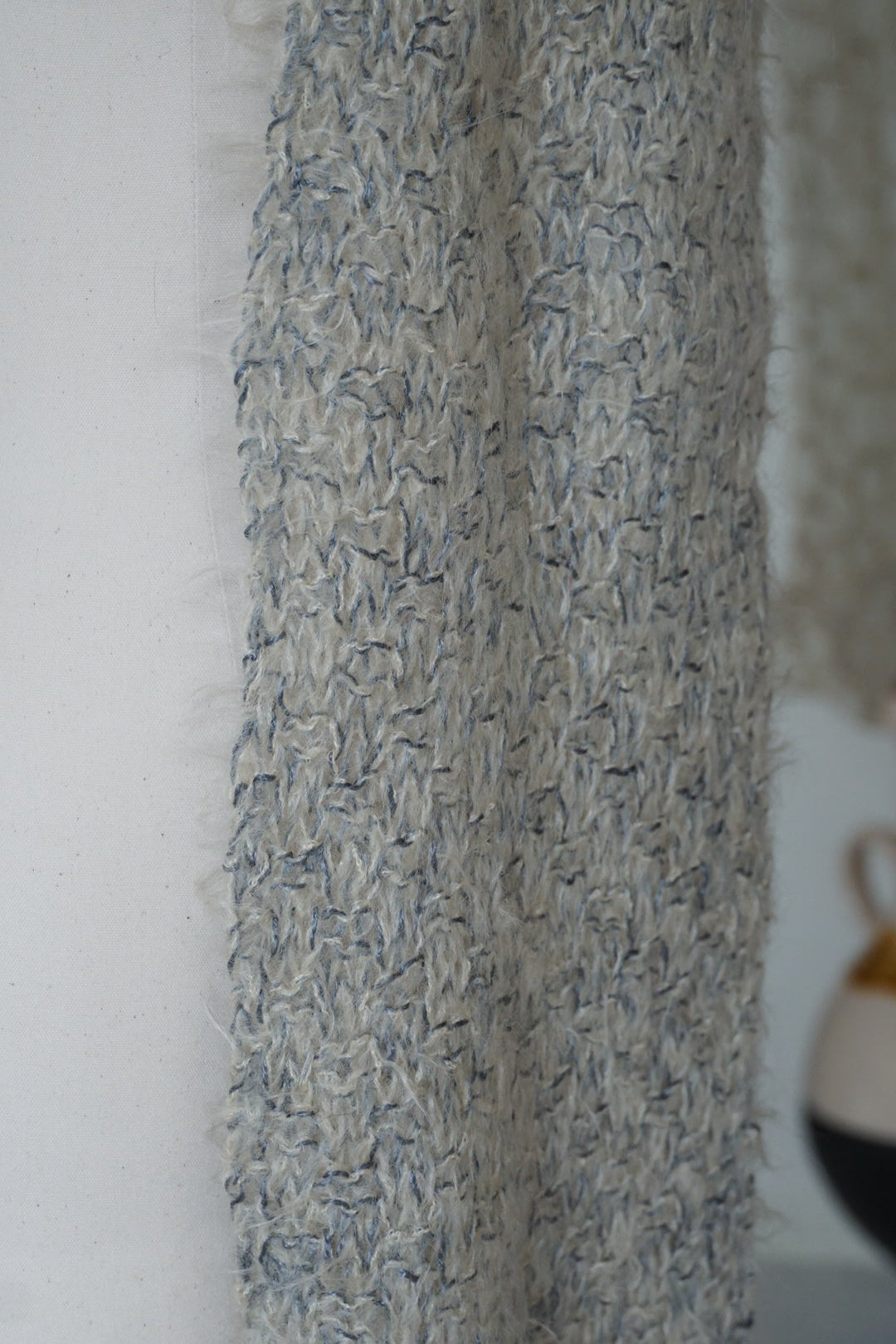 1960's Blue Mohair Tight Scarf