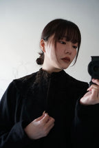 1940's Black Wool×Shearling Lamb Jacket