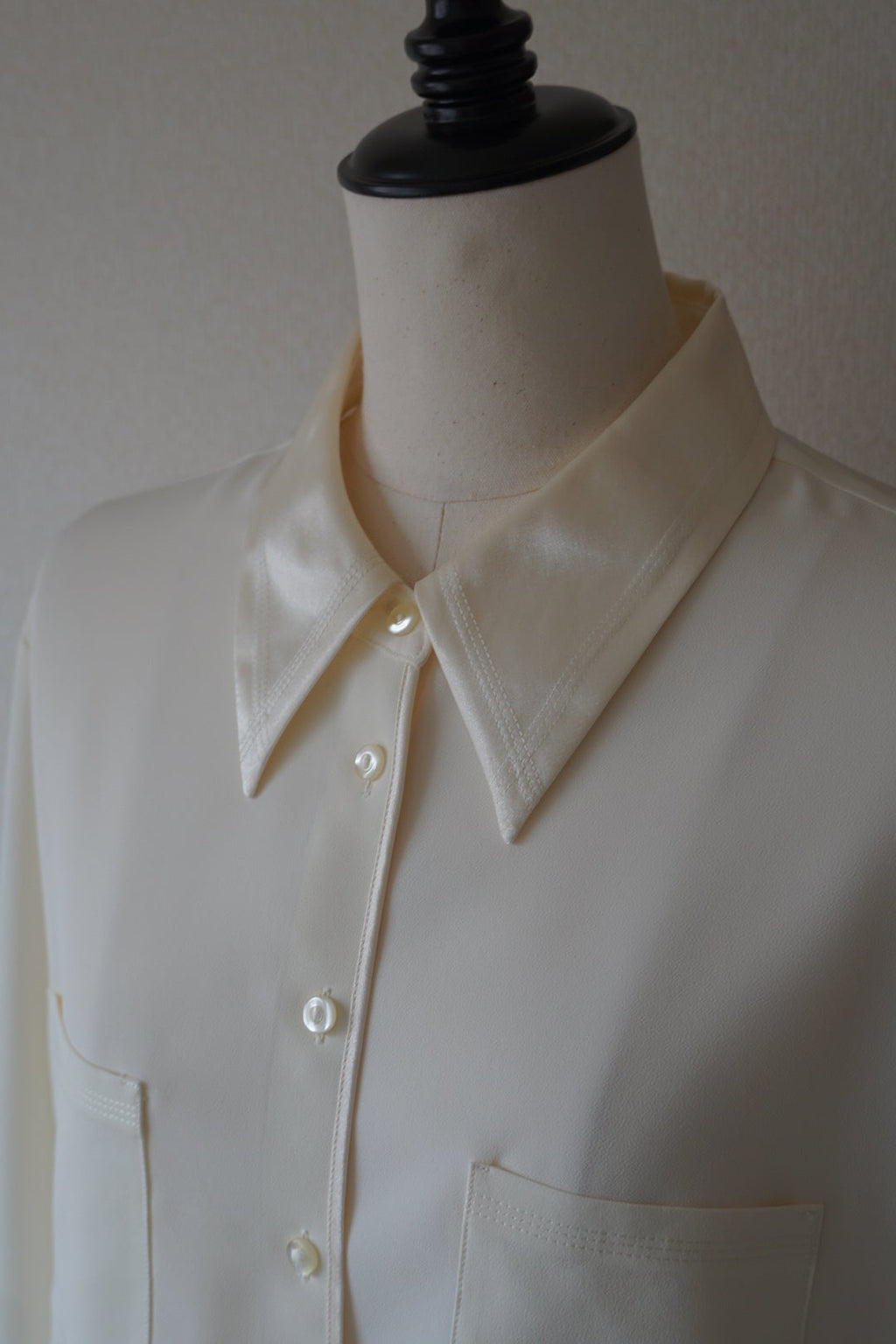 Vintage Satin Collar Shirt