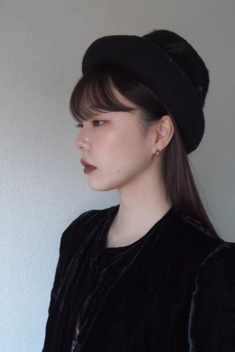 1960’s Beads Black Felt Hat
