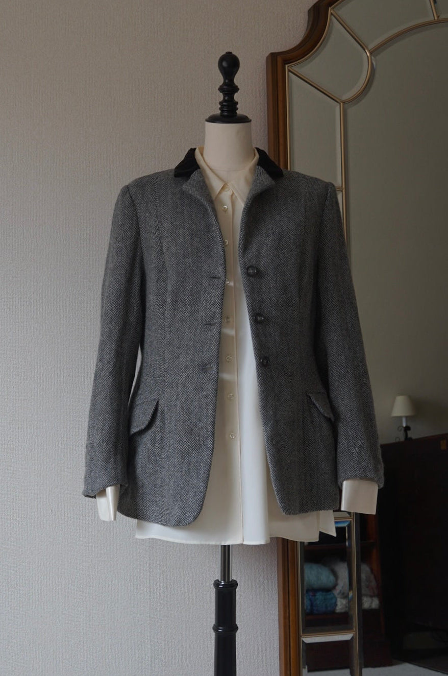 Vintage Grey Herringbone Jacket