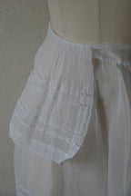 Antique White Cotton Apron