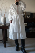 Antique White Cotton Apron