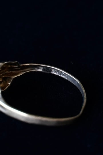 Edwardian 10K Pinky Ring with Glass Stone