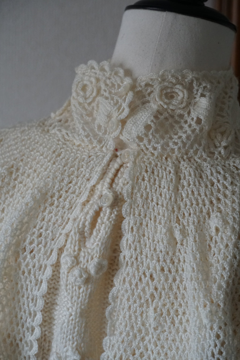 Vintage Crochet Knit with Cape